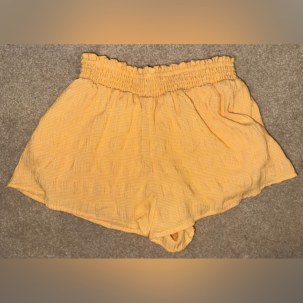 Forever 21 Boxer Style Orange Gingham Shorts - size medium